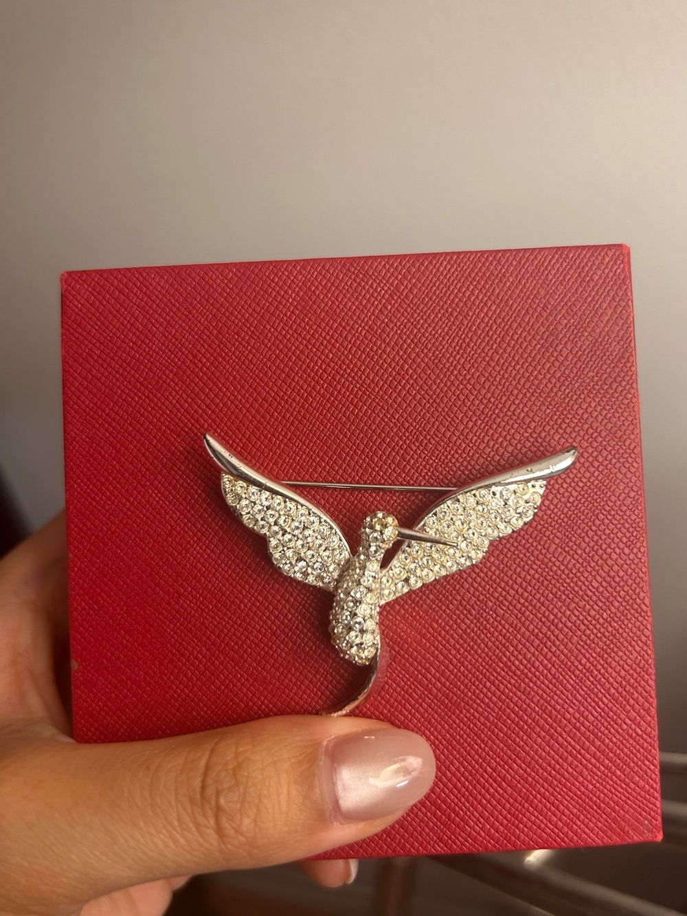 Napier Silver Hummingbird Bird Brooch Pin